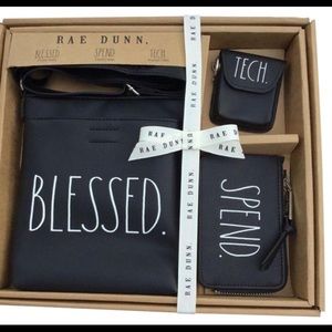 Rae Dunn gift set handbag, coin wallet and AirPods holder. Brand new!!